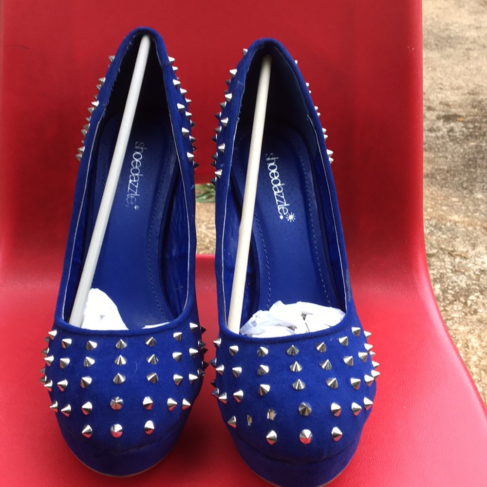 Blue with Spikes heels 5 1/2 with 1 inch platform